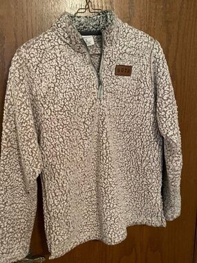 Women's Cream Teddy Quarter-Zip Jacket